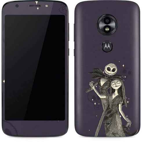 Disney The Nightmare Before Christmas Jack and Sally Art Moto E5 Play Skin